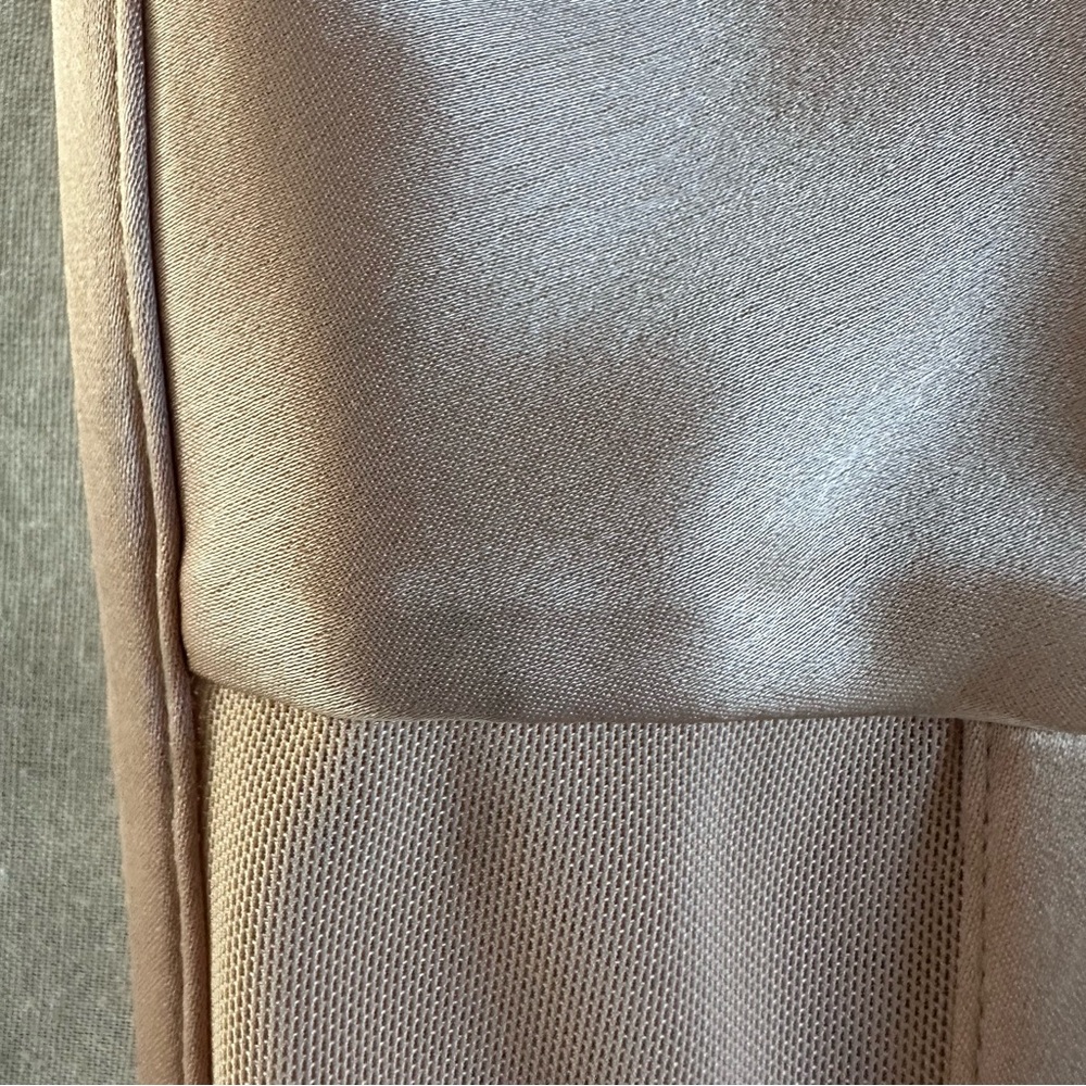 Alice + Olivia Blush Satin Corset Maxi Dress Cowl Neck Zip Back Special Occasion - Picture 12 of 16